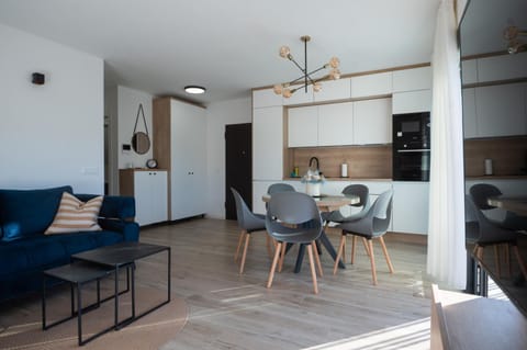 Kitchen or kitchenette, Living room, Seating area, Dining area, oven, stove