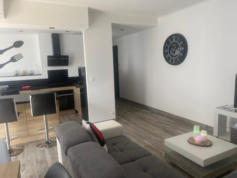 Living room, kitchen