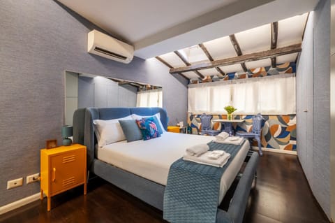 Bed, Bedroom, air conditioner