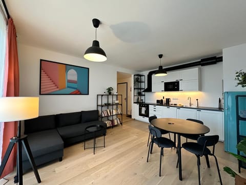 Living room, kitchen
