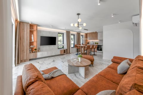 TV and multimedia, Kitchen or kitchenette, Living room, Seating area, Dining area