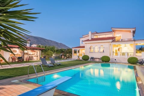 Property building, Night, Garden, View (from property/room), City view, Swimming pool