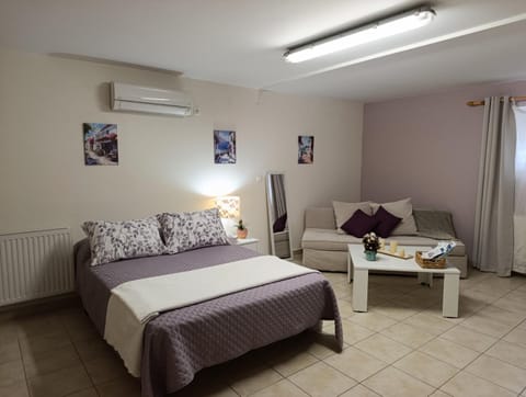 Bed, Living room, Photo of the whole room, Seating area, air conditioner