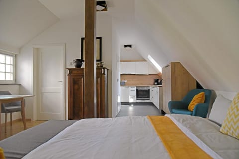 Bed, Kitchen or kitchenette, Photo of the whole room