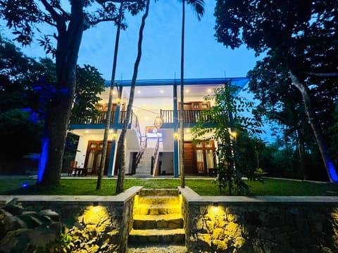 Property building, Patio, Night, Garden, Garden view