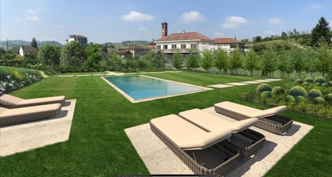 Property building, Natural landscape, Garden, Garden view, Pool view, Swimming pool, sunbed