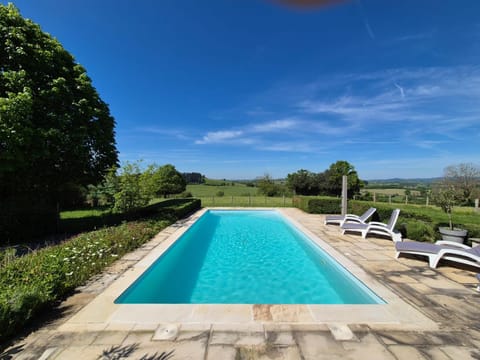 Natural landscape, Garden, Pool view, Swimming pool, sunbed