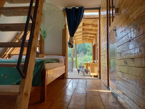 Bed, Living room, Seating area, Bedroom, bunk bed