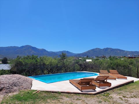 Mountain view, Swimming pool, sunbed