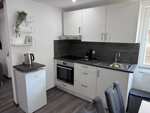 Kitchen or kitchenette, oven, stove