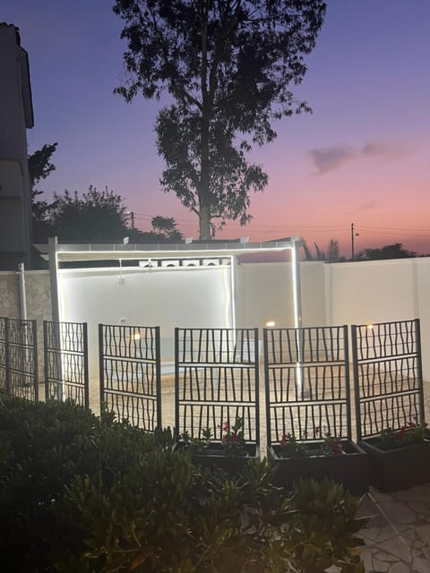 Property building, Night, Garden, Garden view, Sunset