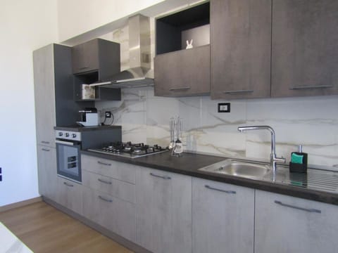 Kitchen or kitchenette, dishwasher, stove