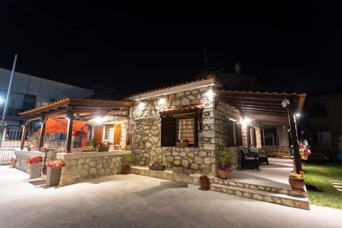 Property building, Night, Garden