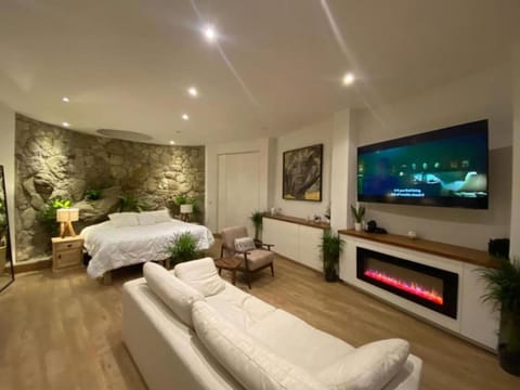 Communal lounge/ TV room, Bed, TV and multimedia, Photo of the whole room, Seating area, Bedroom