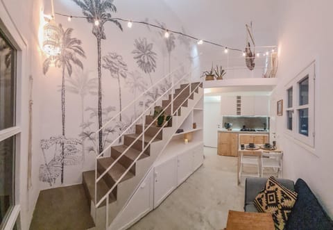 Kitchen or kitchenette, Living room, Seating area