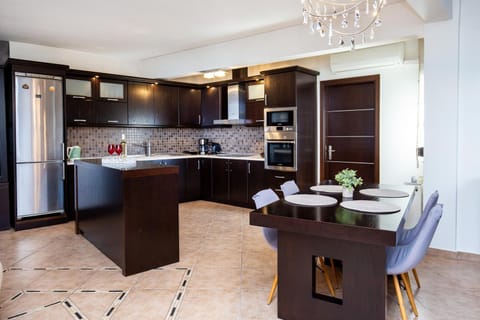 Living room, kitchen