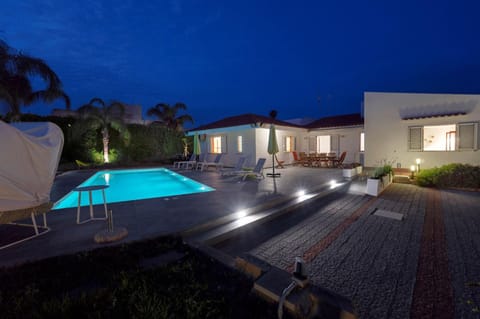 Property building, Night, Pool view, Swimming pool