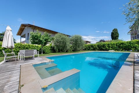 Property building, Living room, Swimming pool