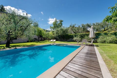 Property building, Living room, Swimming pool