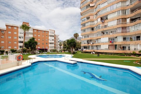 Property building, Living room, Swimming pool