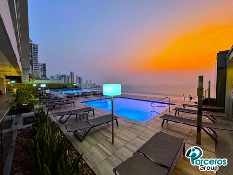 Property building, Day, View (from property/room), Pool view, Sea view, Swimming pool