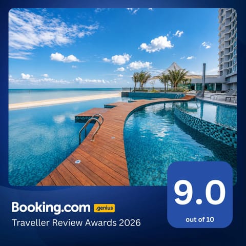 Pool view, Sea view, Swimming pool, sunbed