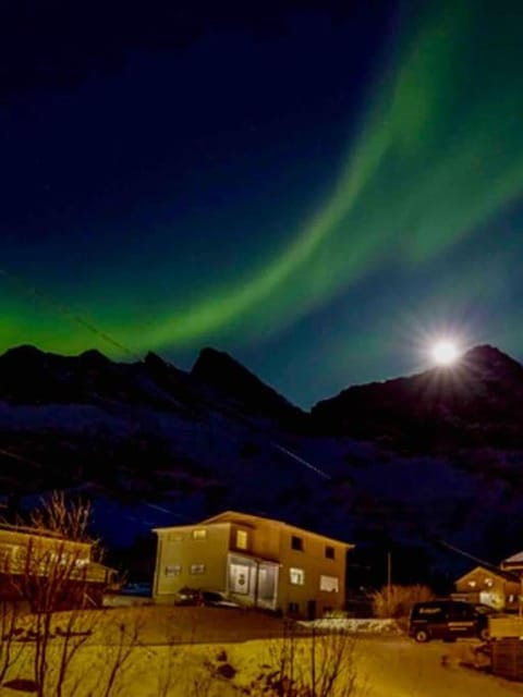 Rural life on the rough coastline of Senja House in Nordland, Norway