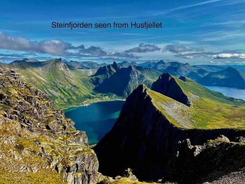Rural life on the rough coastline of Senja House in Nordland, Norway