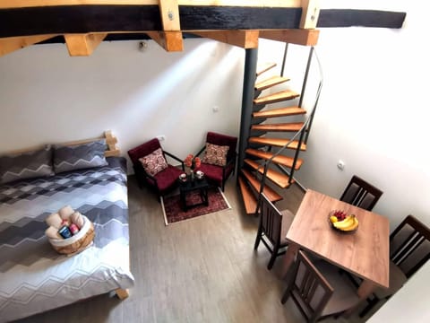 Bed, Living room, Seating area, Dining area, Bedroom
