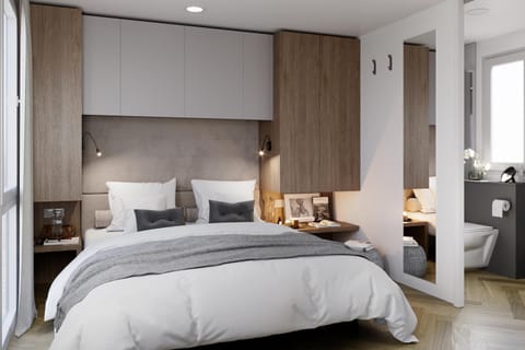 Bed, Bedroom, wardrobe