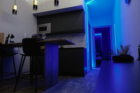 Kitchen or kitchenette, minibar, oven