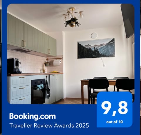 Kitchen or kitchenette, Dining area, Logo/Certificate/Sign, Certificate/Award, stove