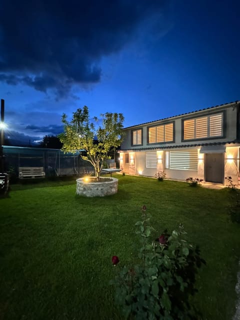 Property building, Night, Garden view
