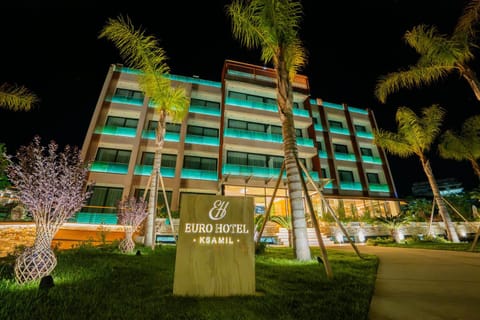 Property building, Night, Natural landscape, Garden, Garden view