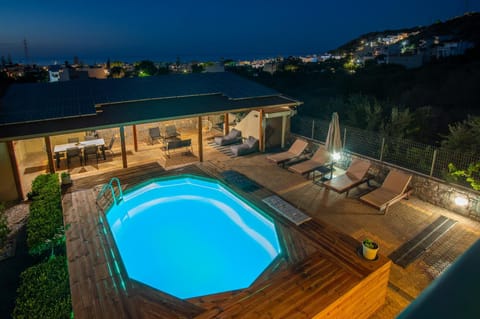 Night, Natural landscape, View (from property/room), Pool view, Swimming pool