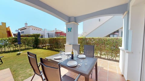 Property building, Patio, Spring, Day, Garden, View (from property/room), Balcony/Terrace, Dining area, Garden view
