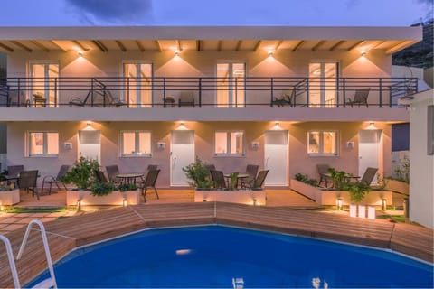 Night, Balcony/Terrace, Swimming pool, furniture