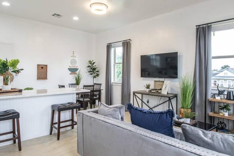 Vibrant Gray Downtown Loft Apartment in Warehouse District