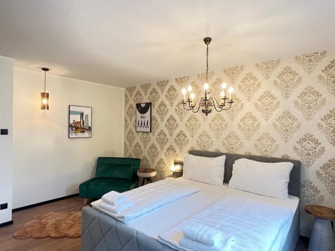 Bed, Living room, Bedroom