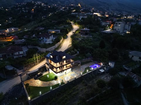 Property building, Night, Bird's eye view