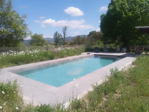 Natural landscape, Garden, Garden view, Pool view, Swimming pool