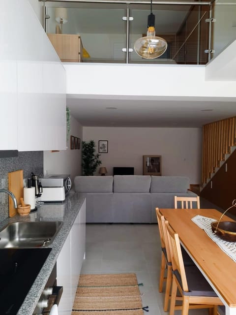 Kitchen or kitchenette, Living room, Dining area