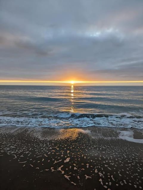 Beach, Sea view, Sunset