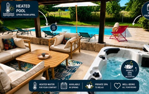 Patio, Day, Natural landscape, Hot Tub, Pool view, Swimming pool, sunbed
