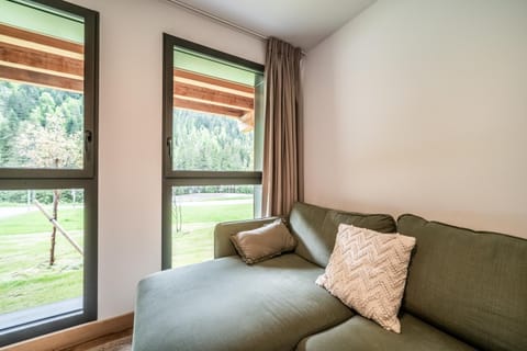 Living room, Seating area, Garden view