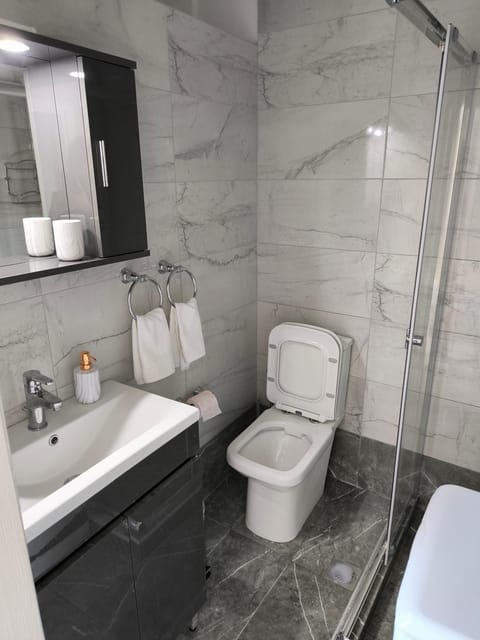 Shower, Toilet, Bathroom, towels