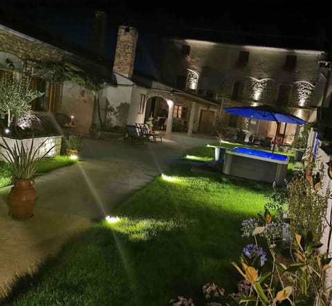 Property building, Night, Summer, Hot Tub