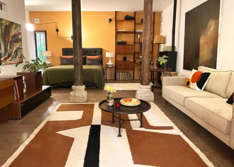 Bed, Living room, Photo of the whole room