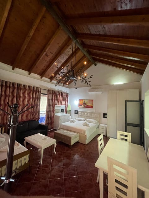 Bed, TV and multimedia, Living room, Photo of the whole room, Seating area, Bedroom