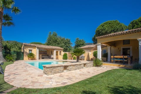 Property building, Living room, Swimming pool